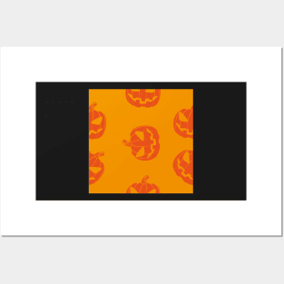 halloween scary evil pumpkin funny pumpkin head Posters and Art